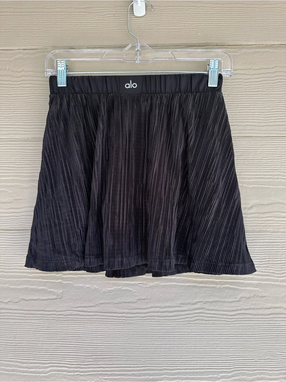 ALO Yoga Tennis Pickleball Athletic Skirt Skort Black  Womens SZ XS (B6)